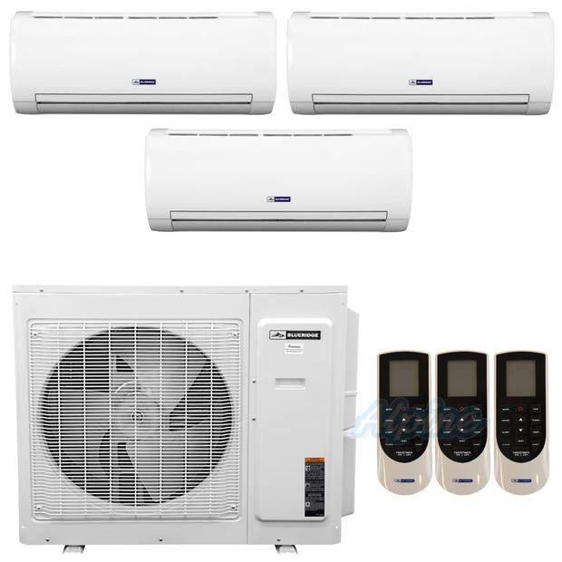 Photo of Blueridge BMKH2421-9W-9W-9W 24,000 BTU (2.0 Ton) 21 SEER / 21 SEER2 - M3 SERIES - Three Zone Ductless Mini-Split Heat Pump System w/ WIFI 43687