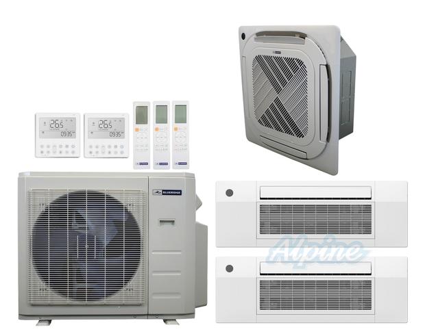 Photo of Blueridge BXM1A27SC0-9CC1-9CC1-9CC4 27,000 BTU (2.3 Ton) 3-Zone 25 SEER2 Inverter R-454B XM1 Series Heat Pump Condenser System 61190