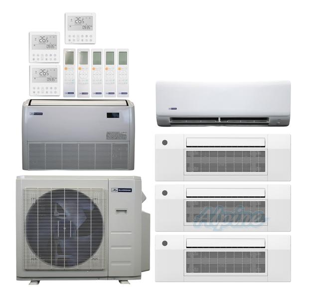 Photo of Blueridge BXM3A55UC0-9CC1-9CC1-9WM-12CC1-24FC 51,000 BTU (4.3 Ton) 5-Zone 22.2 SEER2 Inverter R-454B XM3 Series Heat Pump Ultra Cool/Ultra Heat System 61133