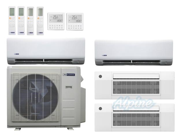 Photo of Blueridge BXM1A36SC0-6CC1-6CC1-6WM-12WM 36,000 BTU (3 Ton) 4-Zone 24 SEER2 Inverter R-454B XM1 Series Heat Pump Condenser System 60979
