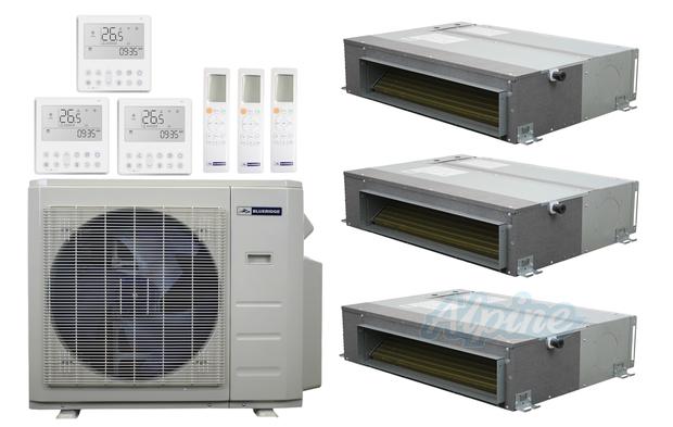 Photo of Blueridge BXM3A36UC0-12CDH-12CDH-24CDH 36,000 BTU (3 Ton) 3-Zone 19.4 SEER2 Inverter R-454B XM3 Series Heat Pump Ultra Cool/Ultra Heat System 60988
