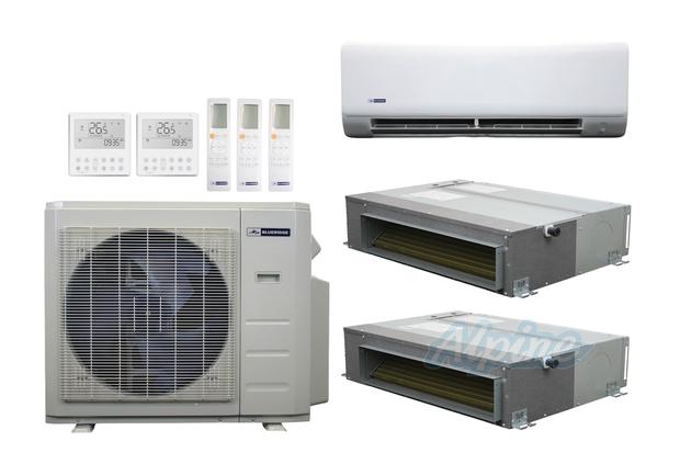 Photo of Blueridge BXM3A36UC0-9WM-12CDH-12CDH 36,000 BTU (3 Ton) 3-Zone 21.2 SEER2 Inverter R-454B XM3 Series Heat Pump Ultra Cool/Ultra Heat System 60991