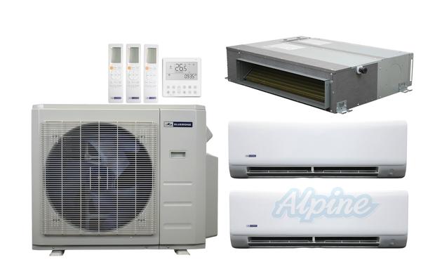 Photo of Blueridge BXM1A36SC0-6WM-9WM-18CDH 35,400 BTU (3 Ton) 3-Zone 22 SEER2 Inverter R-454B XM1 Series Heat Pump Condenser System 60996