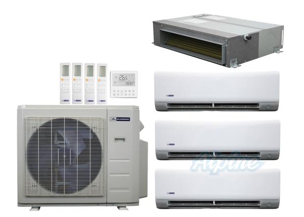 Photo of Blueridge BXM1A36SC0-6WM-12CDH-12WM-12WM 35,400 BTU (3 Ton) 4-Zone 22 SEER2 Inverter R-454B XM1 Series Heat Pump Condenser System 60997