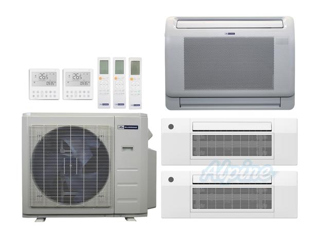 Photo of Blueridge BXM3A27UC0-9CC1-9CC1-12LW 27,000 BTU (2.3 Ton) 3-Zone 23 SEER2 Inverter R-454B XM3 Series Heat Pump Ultra Cool/Ultra Heat System 61031