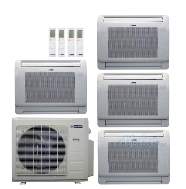 Photo of Blueridge BXM1A36SC0-9LW-9LW-9LW-12LW 36,000 BTU (3 Ton) 4-Zone 24 SEER2 Inverter R-454B XM1 Series Heat Pump Condenser System 61037