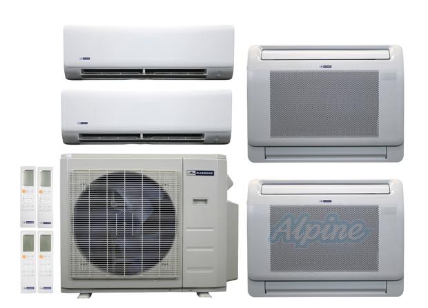 Photo of Blueridge BXM1A36SC0-9WM-9WM-12LW-12LW 36,000 BTU (3 Ton) 4-Zone 24 SEER2 Inverter R-454B XM1 Series Heat Pump Condenser System 61043