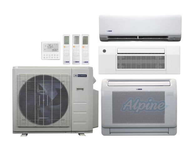 Photo of Blueridge BXM1A27SC0-9CC1-9WM-12LW 27,000 BTU (2.3 Ton) 3-Zone 25 SEER2 Inverter R-454B XM1 Series Heat Pump Condenser System 61047