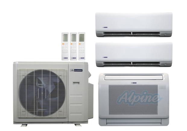 Photo of Blueridge BXM3A27UC0-6WM-12LW-12WM 27,000 BTU (2.3 Ton) 3-Zone 23 SEER2 Inverter R-454B XM3 Series Heat Pump Ultra Cool/Ultra Heat System 61049
