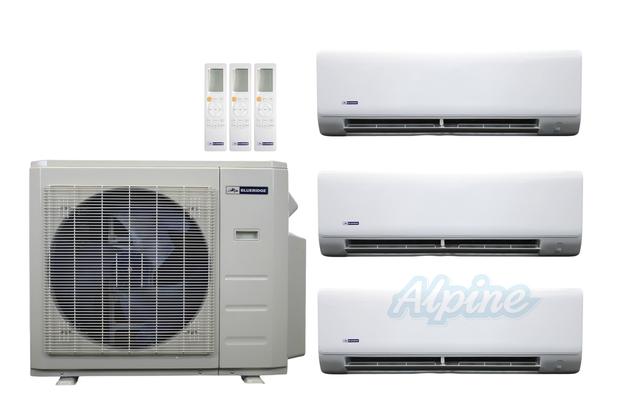 Photo of Blueridge BXM1A18SC0-6WM-6WM-6WM 18000 BTU (1.5 Ton) 3-Zone 25.1 SEER2 Inverter R-454B XM1 Series Heat Pump Ultra Cool/Ultra Heat System 61059