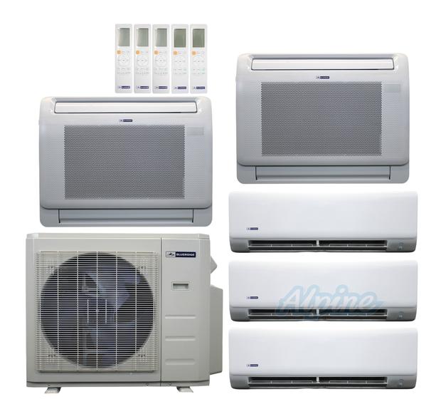 Photo of Blueridge BXM1A36SC0-9LW-9LW-9WM-9WM-12WM 36,000 BTU (3 Ton) 5-Zone 24 SEER2 Inverter R-454B XM1 Series Heat Pump Condenser System 61302