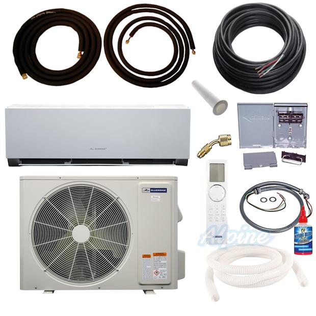 Photo of Blueridge BXS4Z12UC0-12WM-KIT25 12,000 BTU (1 Ton) 1-Zone 24.5 SEER2 Inverter R-32 XS4 Heat Pump Ultra Cool/Ultra Heat System KIT 25 FT 63310