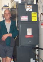 Richard Mostrom Sr. with their install