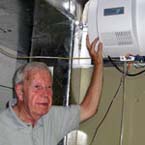 Bart Grabow with their humidifier
