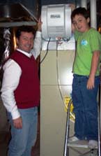 Patrick and Joe Latapy with their install